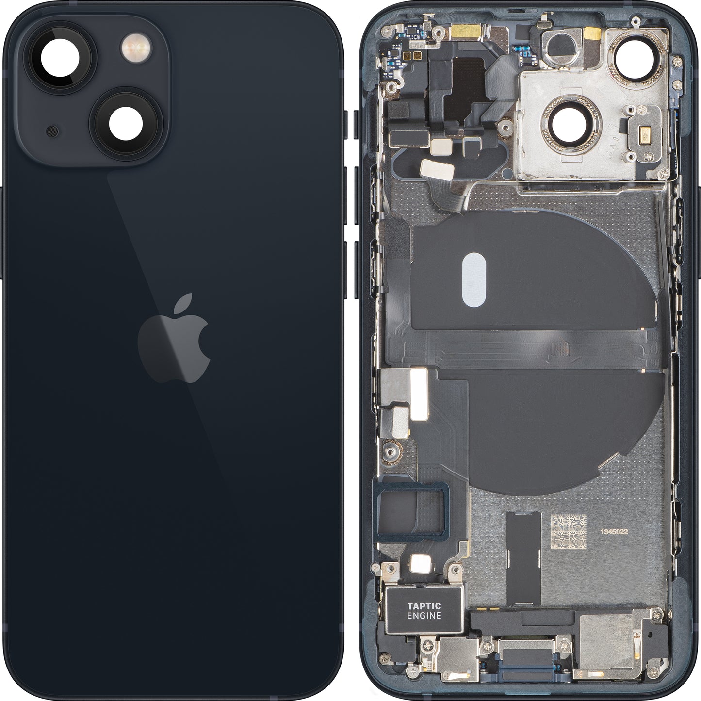 Capac Baterie Apple iPhone 13 mini, Cu Carcasa Mijloc, Full Parts, Negru (Midnight), Swap