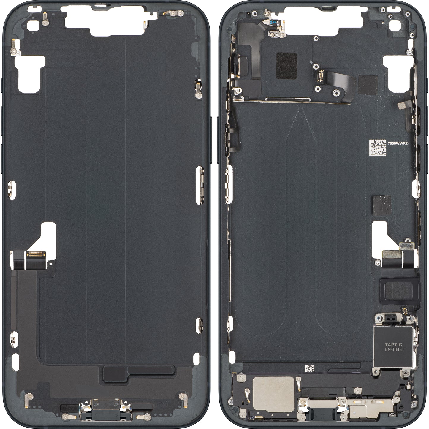 Capac Baterie Apple iPhone 14 Plus, Cu Carcasa Mijloc, Full Parts, Negru (Midnight), Swap