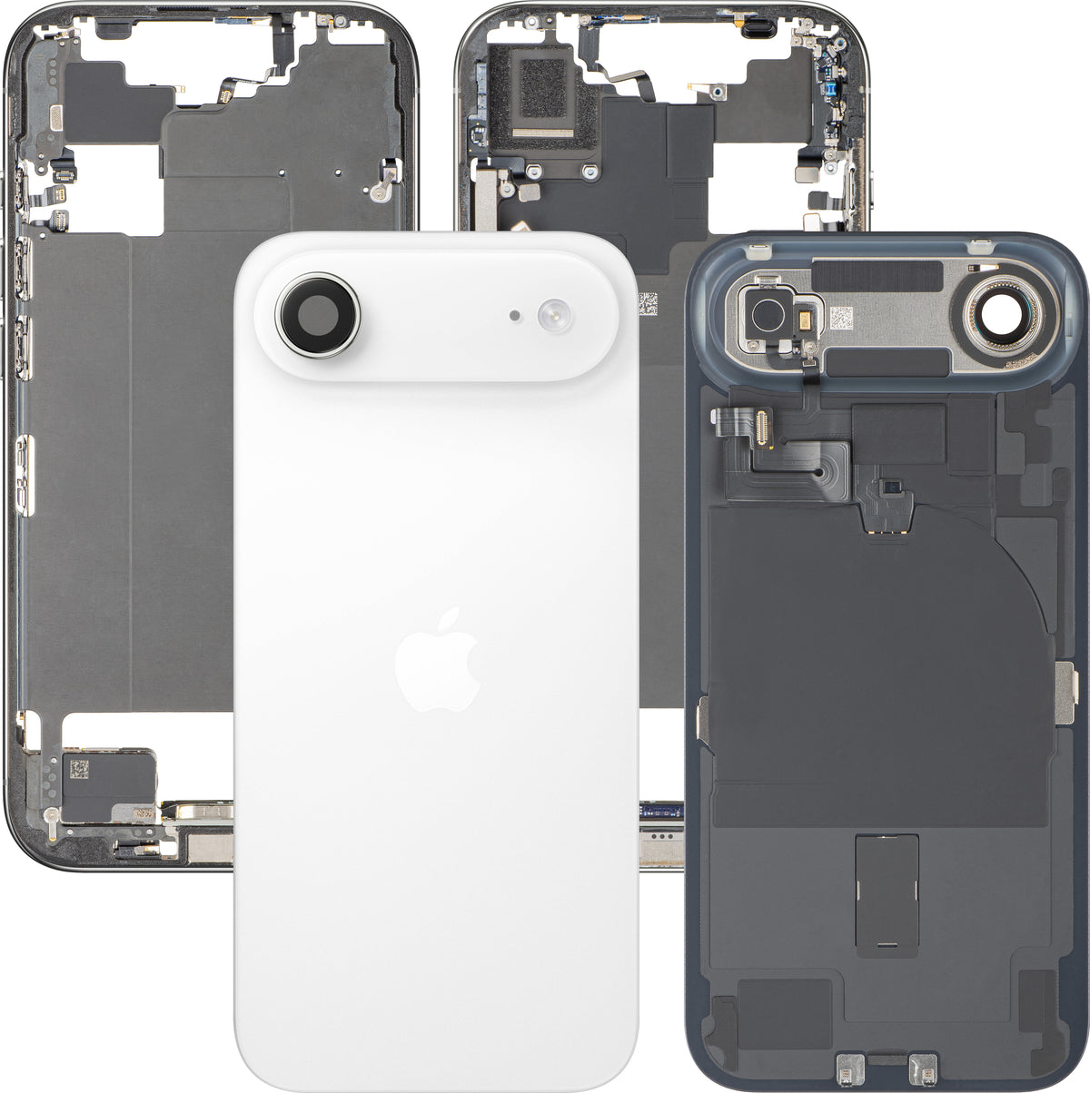 Capac Baterie Apple iPhone 17 Air, Cu Carcasa Mijloc, Full Parts, Alb (Cloud White), Swap Premium