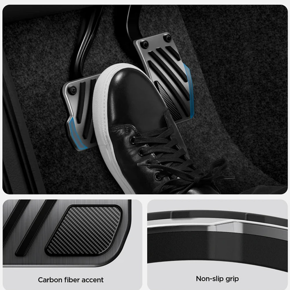 Capace Pedale Auto Spigen Line Design TO200P pentru Tesla Y / 3 ACP11627