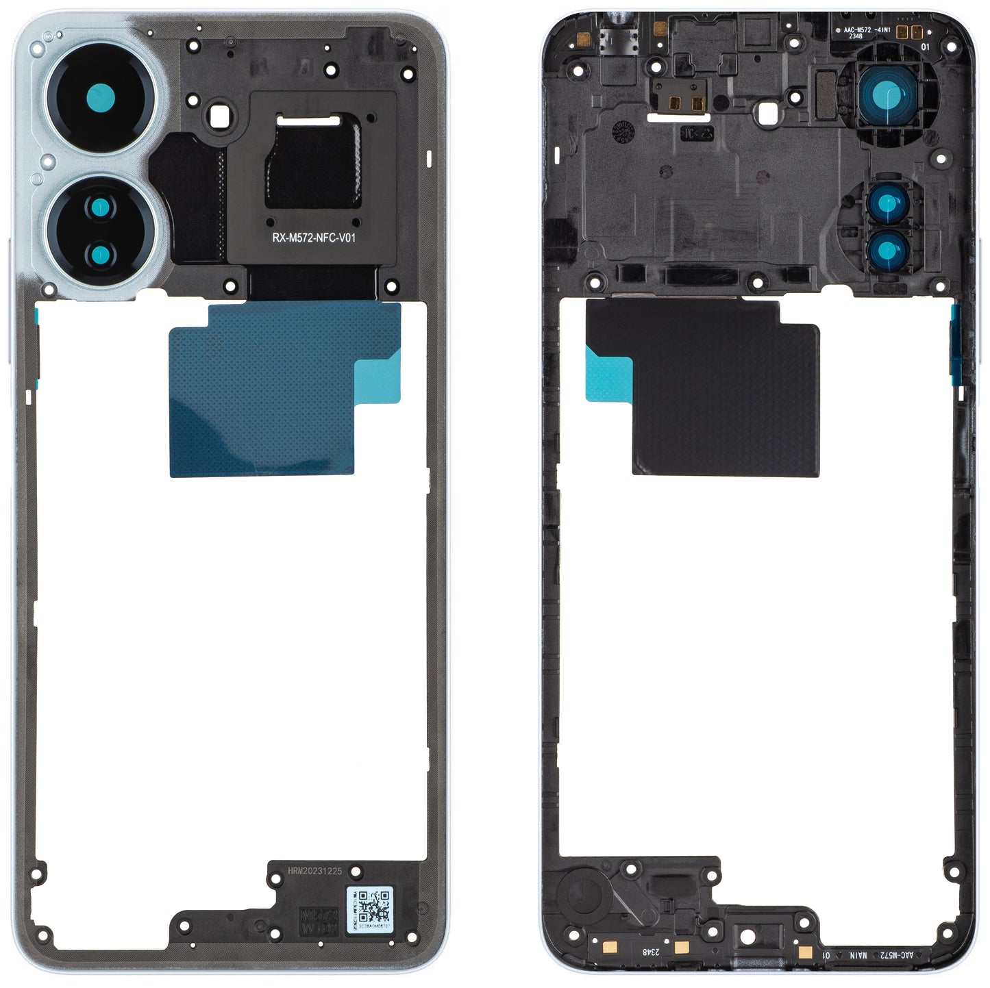 Carcasa Mijloc Xiaomi Redmi 13C NFC, Albastra, Service Pack 560001C3UN00