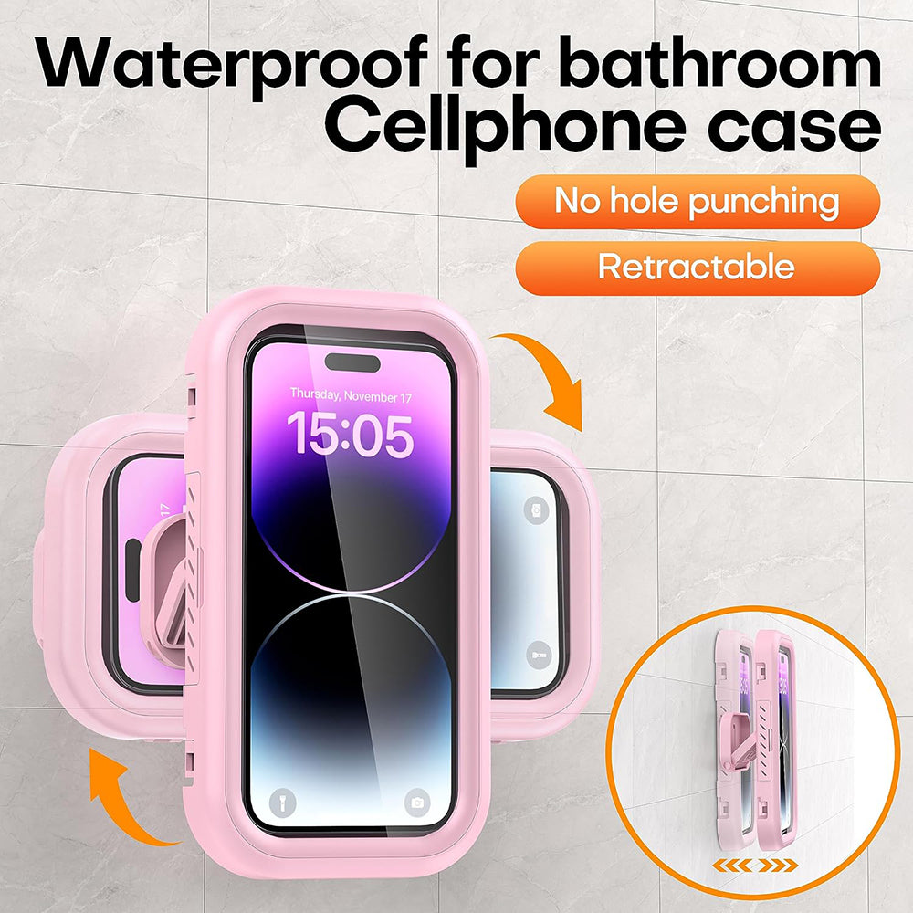 Carcasa Perete cu Membrana Tactila Techsuit LC-999 pentru Telefon, Waterproof, Roz