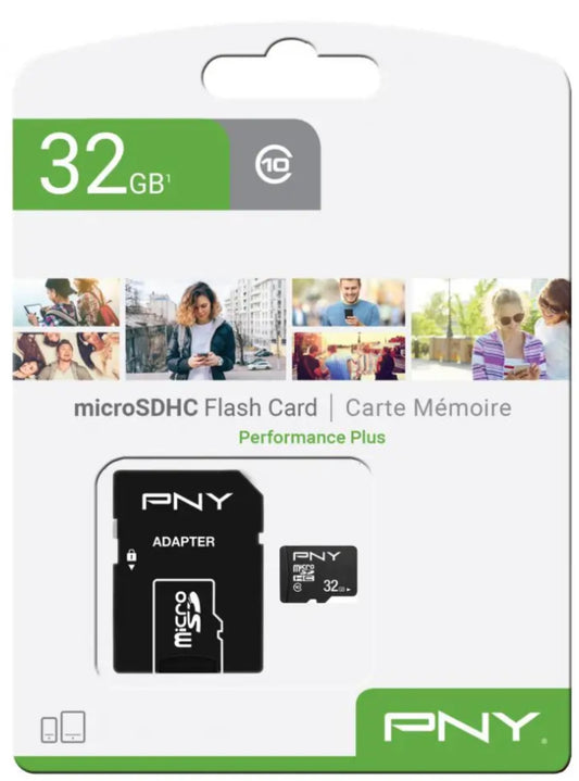 Card Memorie microSDHC PNY Performance Plus, 32Gb, Cu Adaptor P-SDU32G10PPL-GE
