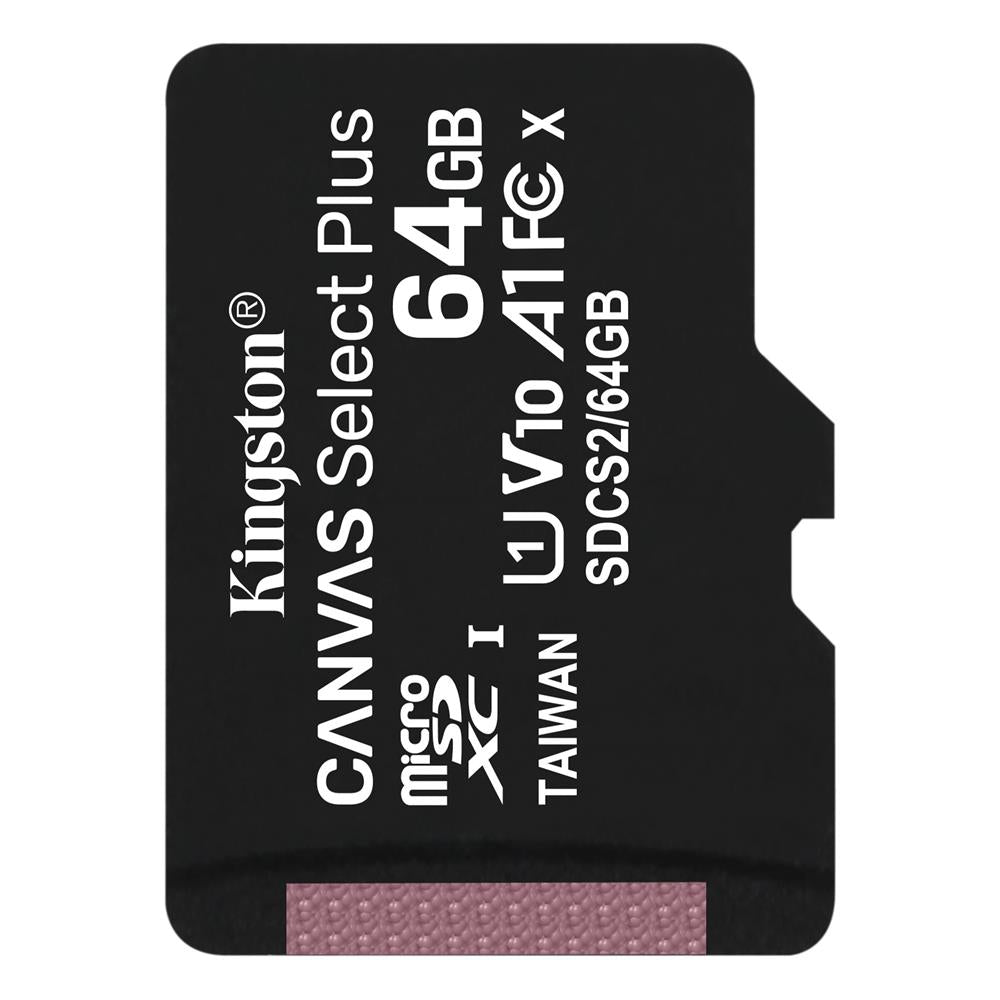 Kingston Canvas Select Plus microSDXC 64GB | Class 10 UHS-I | Mit Adapter