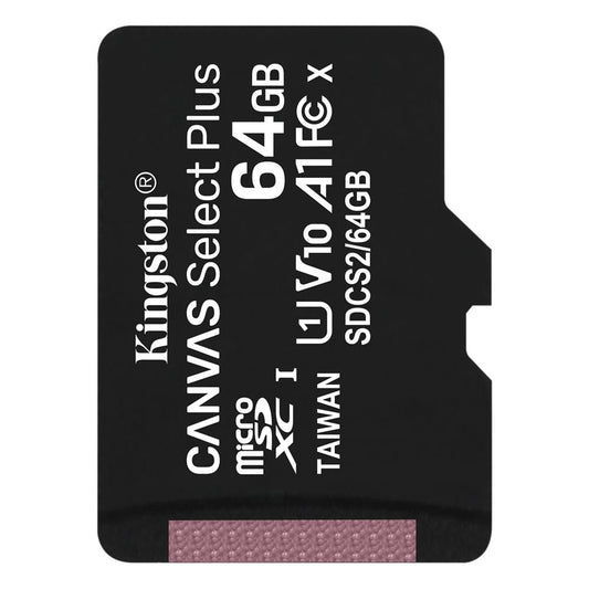 Card Memorie microSDXC Kingston Canvas Select Plus, 64Gb, Clasa 10 / UHS-1 U1 SDCS2/64GBSP