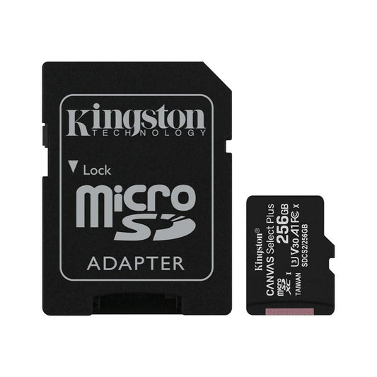 Card Memorie microSDXC Kingston Canvas Select Plus Android A1, 256Gb, Clasa 10 / UHS-1 U1, cu Adaptor SDCS2/256GB