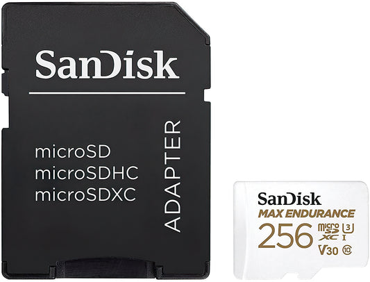 Card Memorie microSDXC SanDisk High Endurance, 256Gb, Clasa 10 / UHS-1 U3, Cu Adaptor SDSQQNR-256G-GN6IA