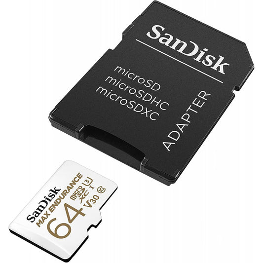 Card Memorie microSDXC SanDisk MAX Endurance, 64Gb, Clasa 10 / UHS-1 U3, Cu Adaptor SDSQQVR-064G-GN6IA