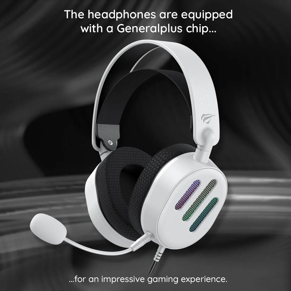 Casti Gaming USB HAVIT H2038U, RGB, 2m, Negre