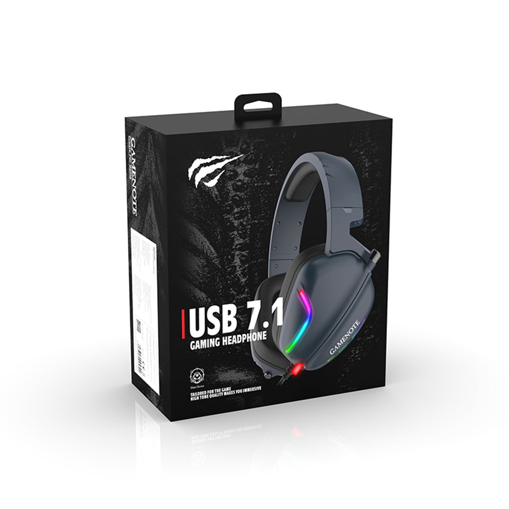 Casti Gaming USB HAVIT H2038U, RGB, 2m, Negre