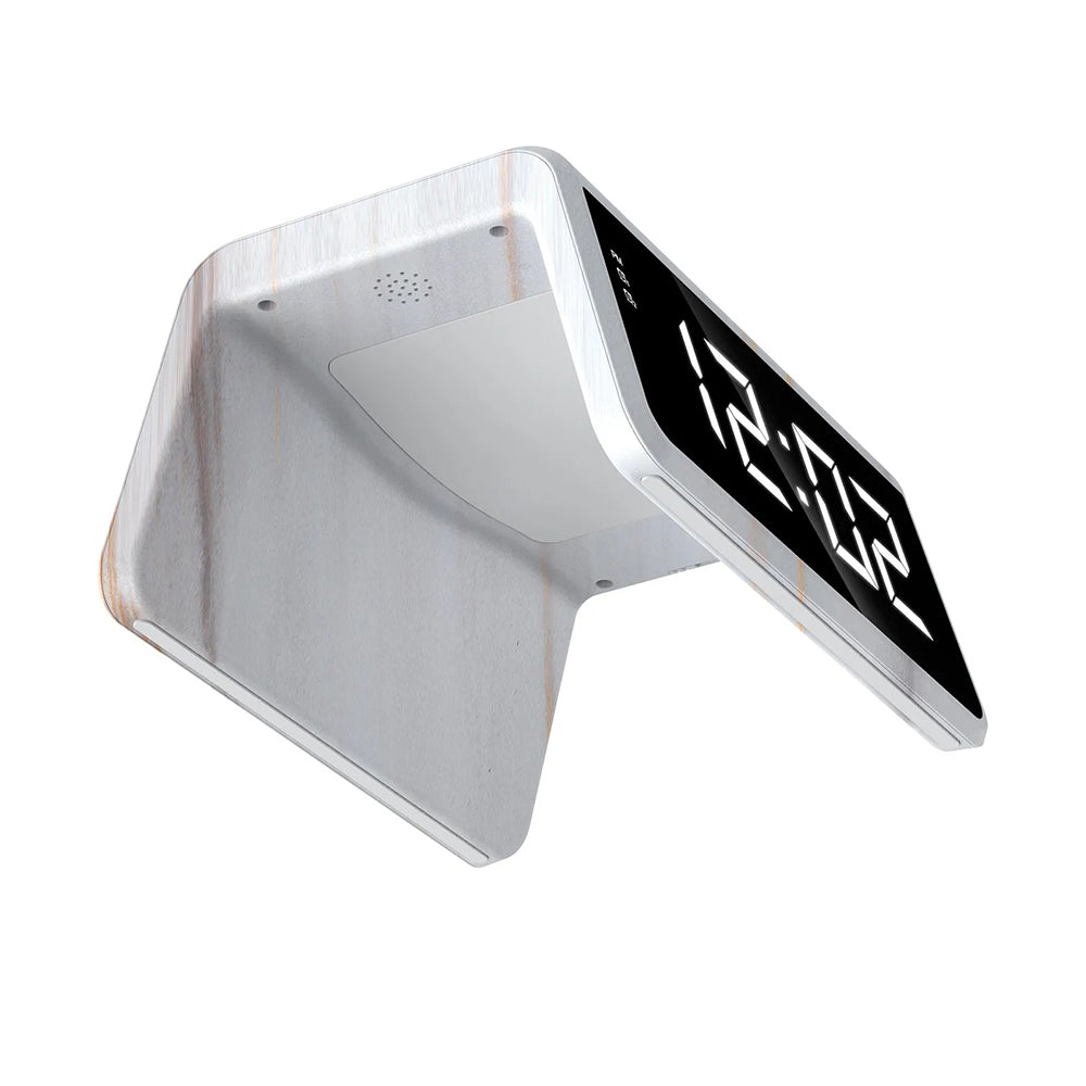 Ceas Digital HAVIT W320 cu Incarcare Wireless QI, Alb