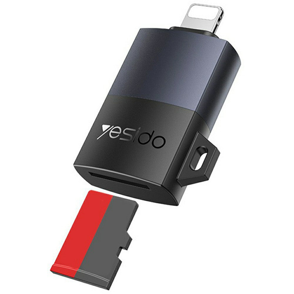 Cititor Card Lightning Yesido GS38, microSD, Gri
