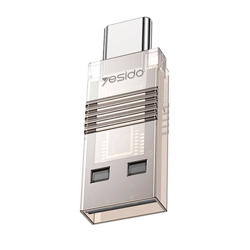 Cititor Card USB / USB-C Yesido GS21, microSD, Transparent