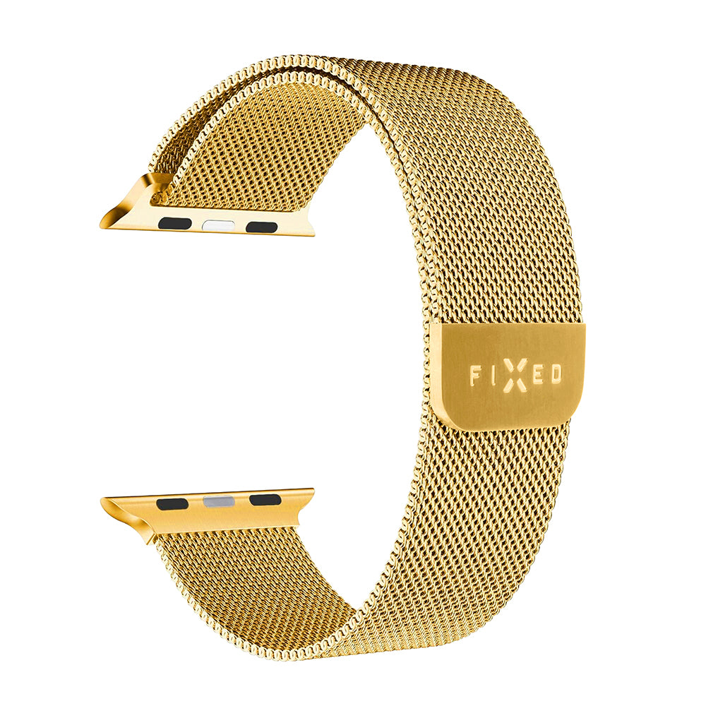 Curea Fixed Mesh pentru Apple Watch 42mm / 41mm / 40mm / 38mm Series, Aurie