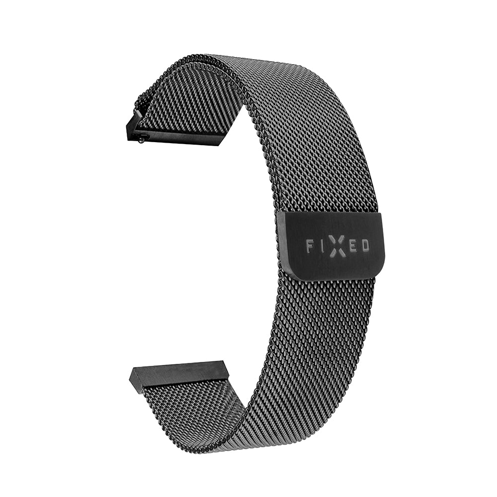 Curea Fixed Mesh pentru Huawei Watch / Garmin Watch Series, 18mm, Neagra