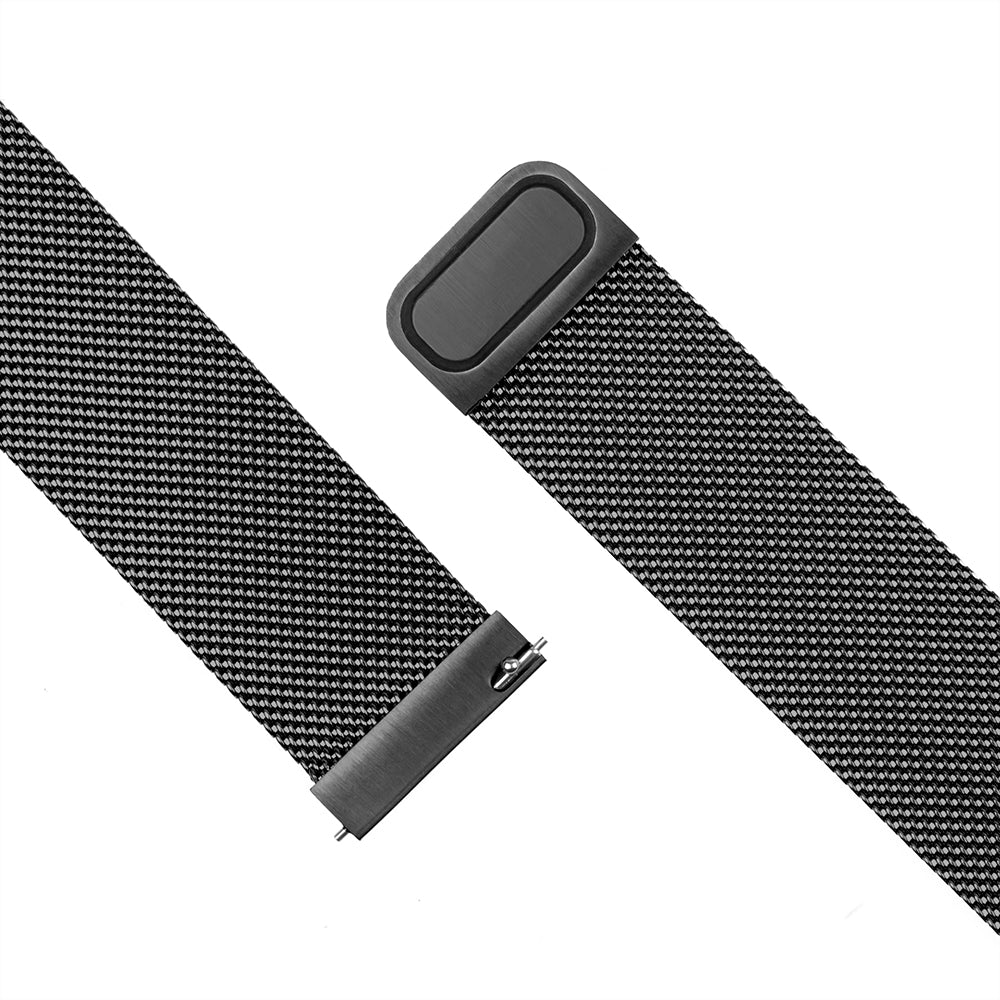 Curea Fixed Mesh pentru Huawei Watch / Garmin Watch Series, 18mm, Neagra