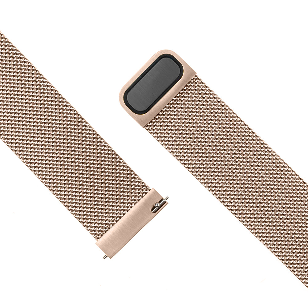 Curea Fixed Mesh pentru Huawei Watch / Xiaomi Watch Series, 22mm, Roz Aurie