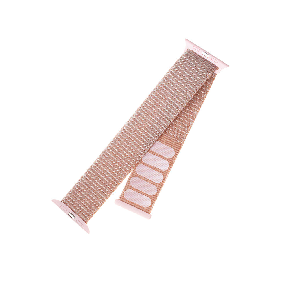 Curea Fixed Nylon pentru Apple Watch 49mm / 46mm / 45mm / 44mm / 42mm Series, Roz Aurie