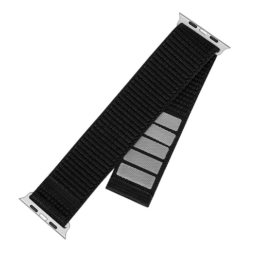 Curea Fixed Nylon Sporty pentru Apple Watch 42mm / 41mm / 40mm / 38mm Series, Neagra