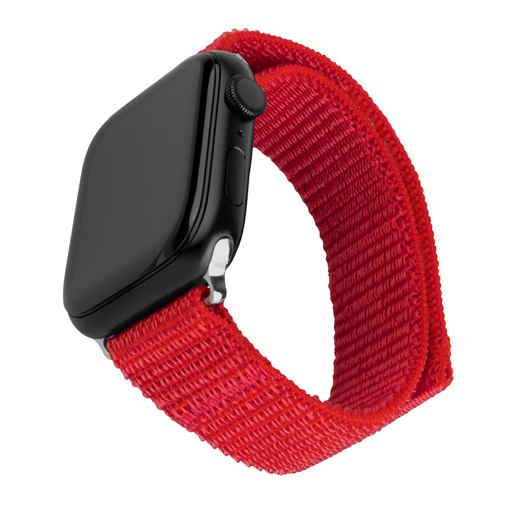 Curea Fixed Nylon Sporty pentru Apple Watch 42mm / 41mm / 40mm / 38mm Series, Rosie