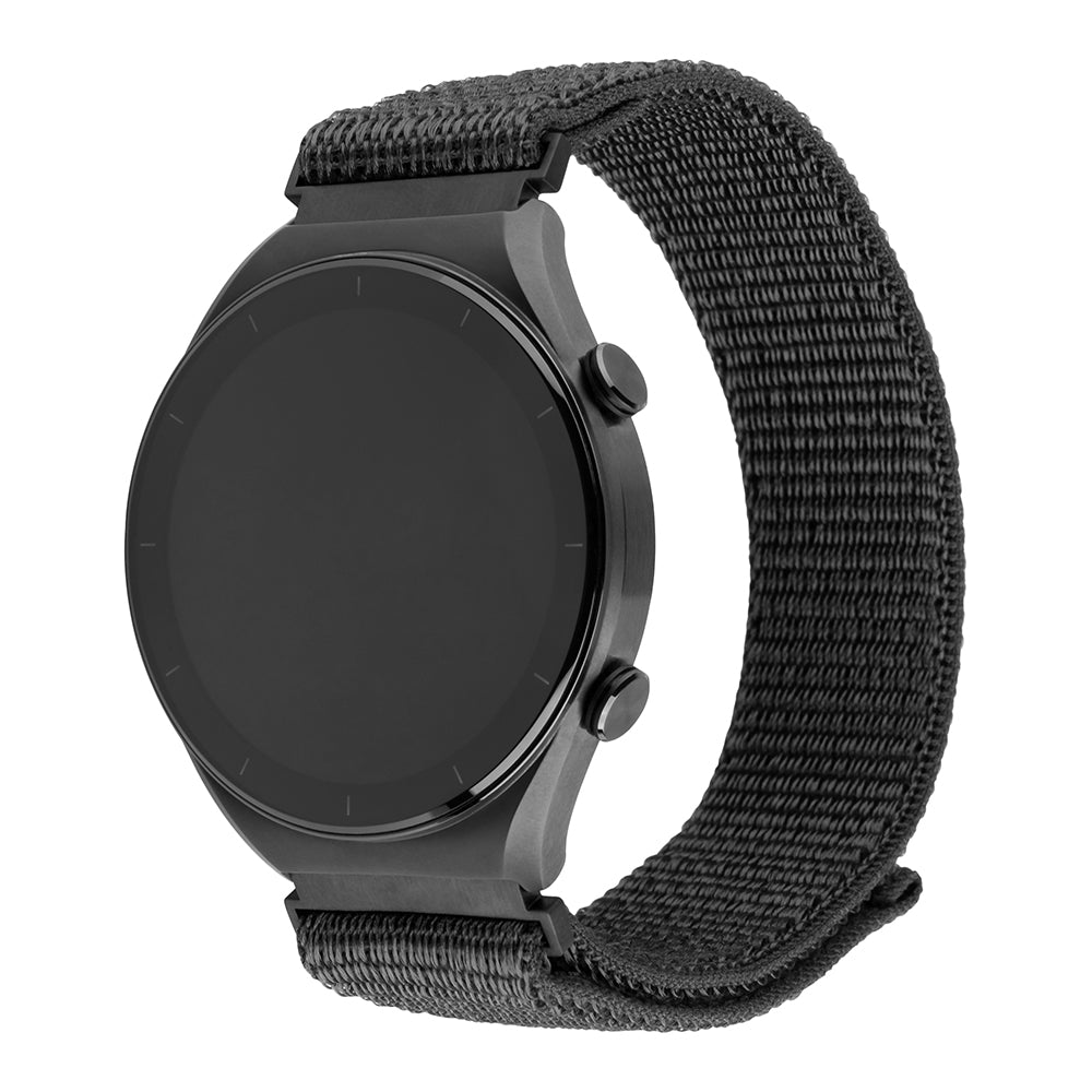 Curea Fixed Nylon Sporty pentru Huawei Watch / Xiaomi Watch Series, 22mm, Gri Inchis