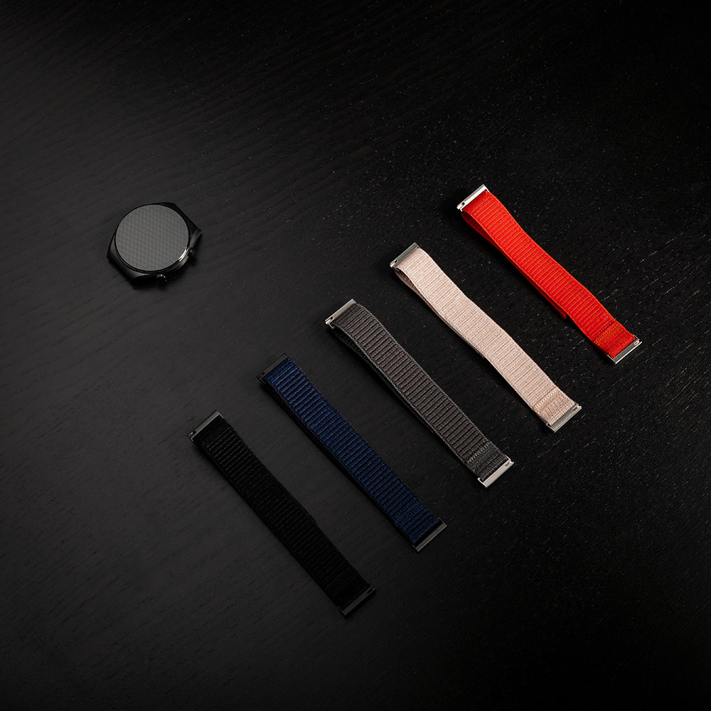 Curea Fixed Nylon Sporty pentru Huawei Watch / Xiaomi Watch Series, 22mm, Roz Aurie