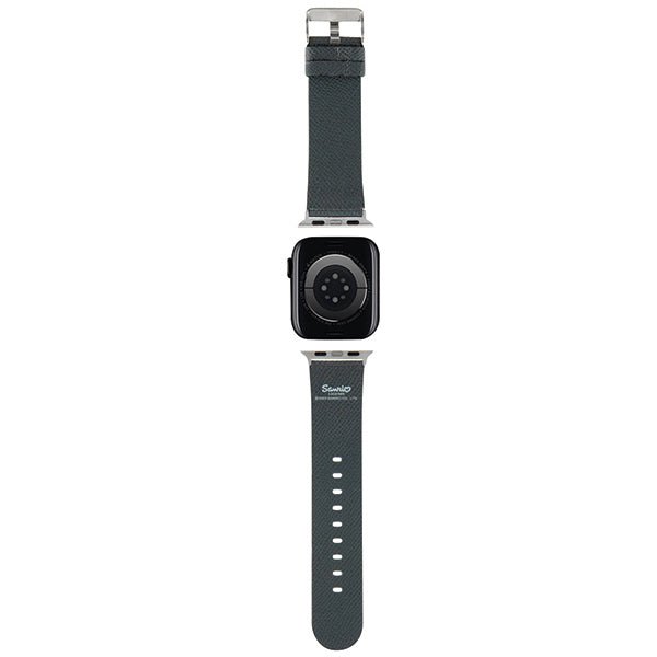 Curea Hello Kitty Leather Kitty Head pentru Apple Watch 42mm / 41mm / 40mm / 38mm Series, Neagra
