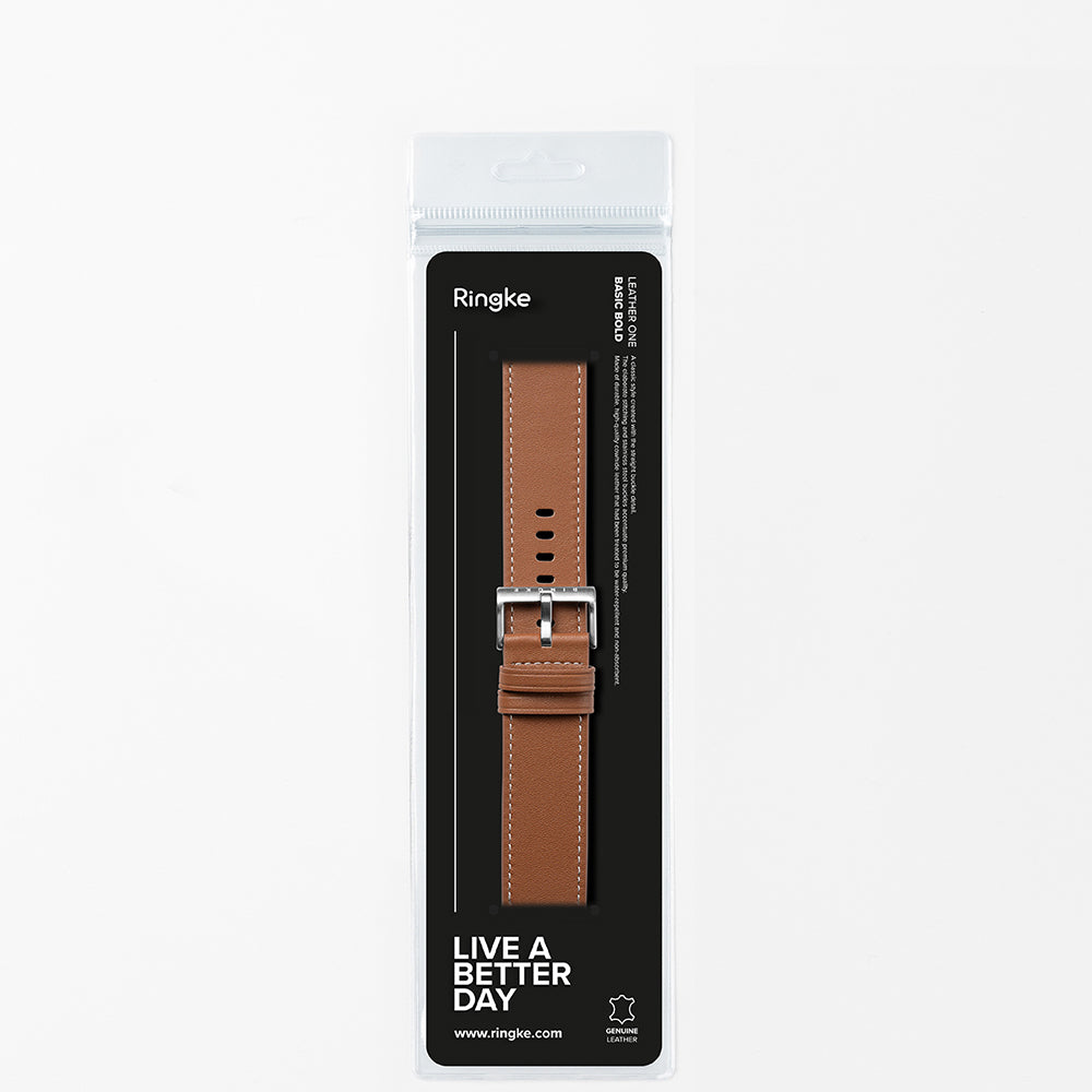 Curea Ringke One Basic Bold pentru Fossil Watch / Mobvoi Watch / Suunto Watch Series, 24mm, Maro