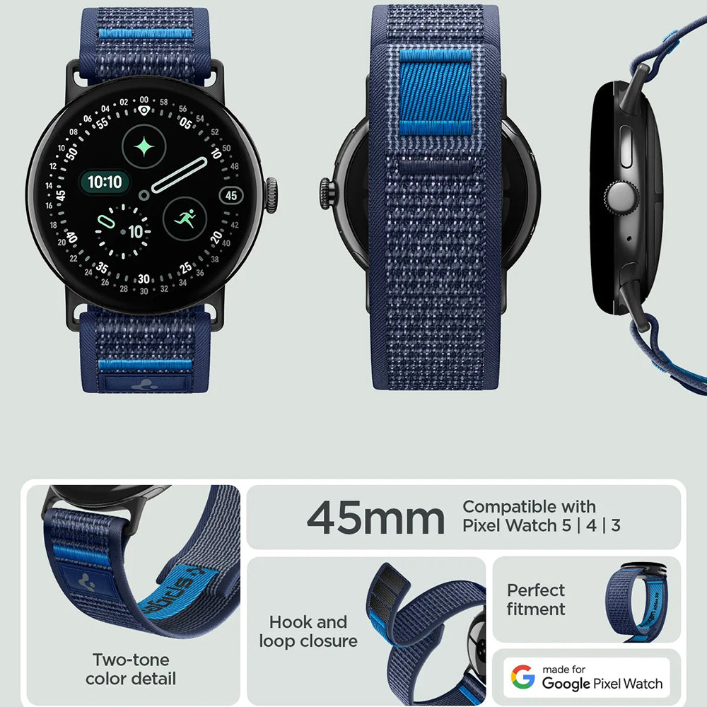 Curea Spigen Athlex Air 2 pentru Google Pixel Watch 45mm Series, Bleumarin AMP11748