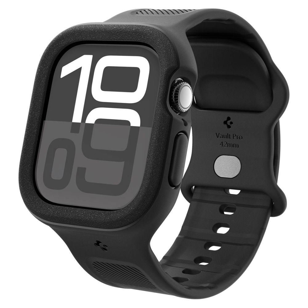 Curea Spigen Caseology Vault pentru Apple Watch Series 10 / 11 46mm, Neagra Mata