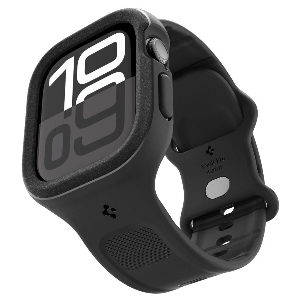 Curea Spigen Caseology Vault pentru Apple Watch Series 10 / 11 46mm, Neagra Mata