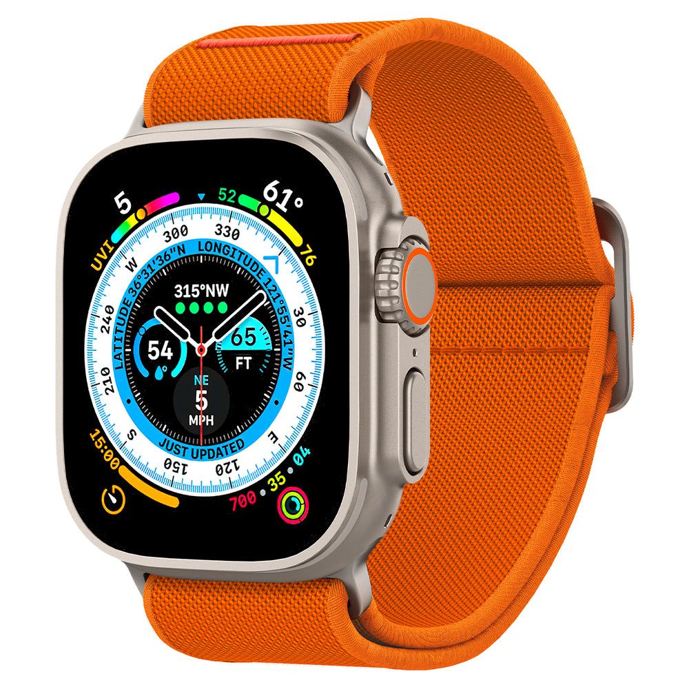 Curea Spigen Fit Lite Ultra pentru Apple Watch 49mm / 46mm / 45mm / 44mm / 42mm Series, Portocalie AMP05986