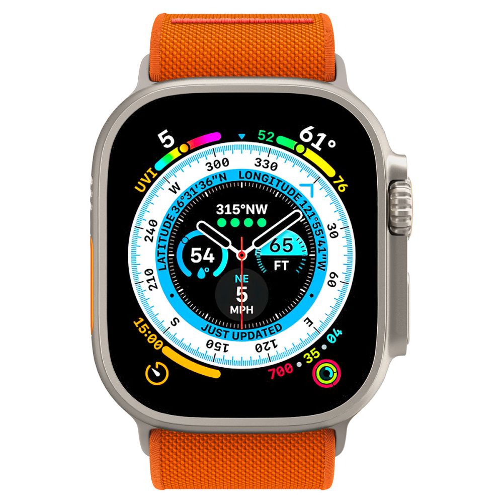 Curea Spigen Fit Lite Ultra pentru Apple Watch 49mm / 46mm / 45mm / 44mm / 42mm Series, Portocalie AMP05986