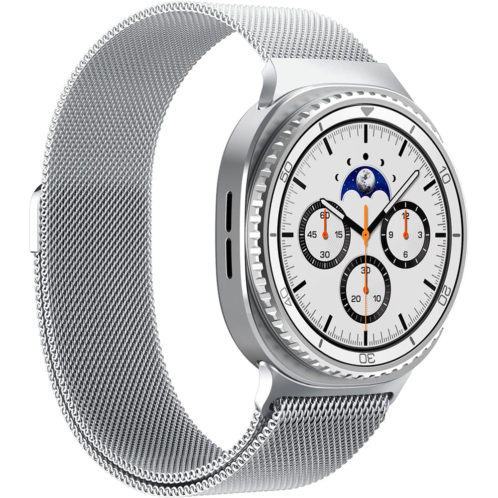 Curea Spigen Metal Fit pentru Samsung Galaxy Watch9 / Watch8 / Watch8 Classic Series, Argintie AMP10121