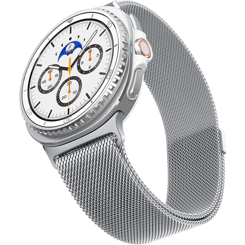 Curea Spigen Metal Fit pentru Samsung Galaxy Watch9 / Watch8 / Watch8 Classic Series, Argintie AMP10121