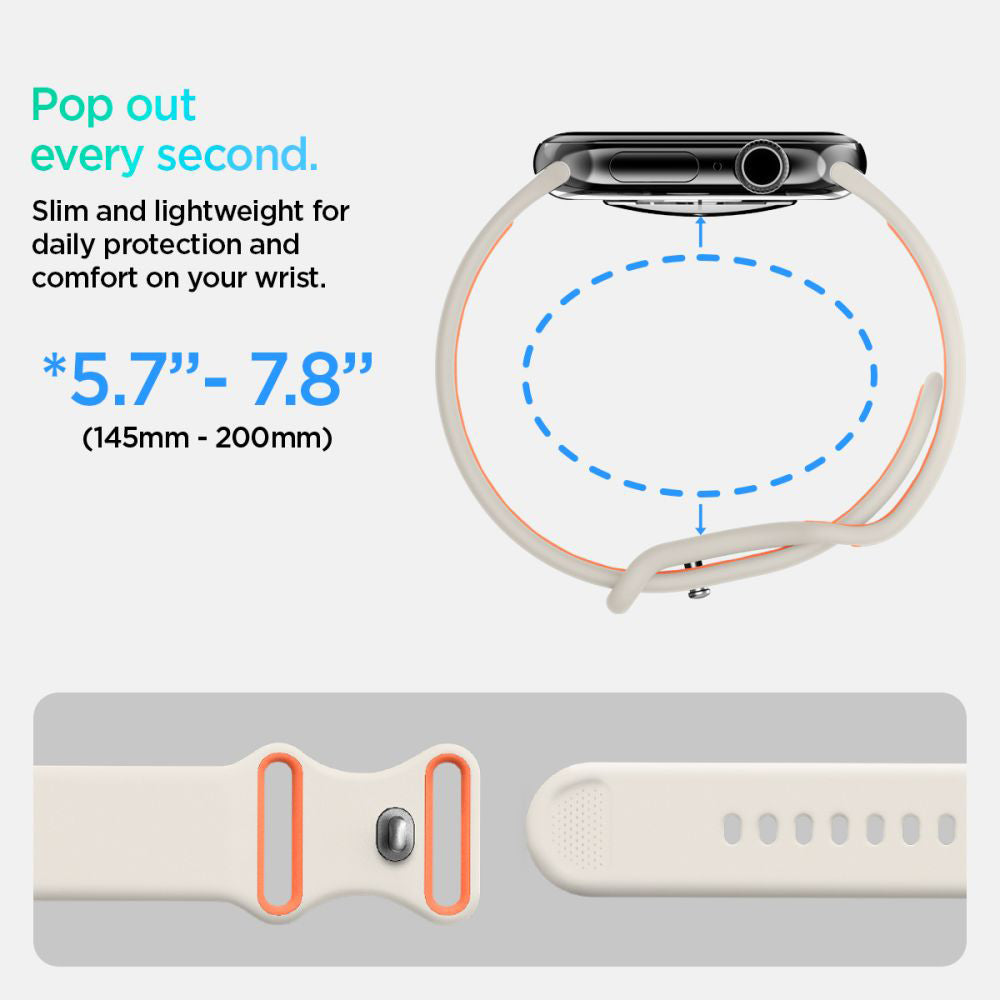 Curea Spigen Nano Pop pentru Apple Watch 42mm / 41mm / 40mm / 38mm Series, Bej