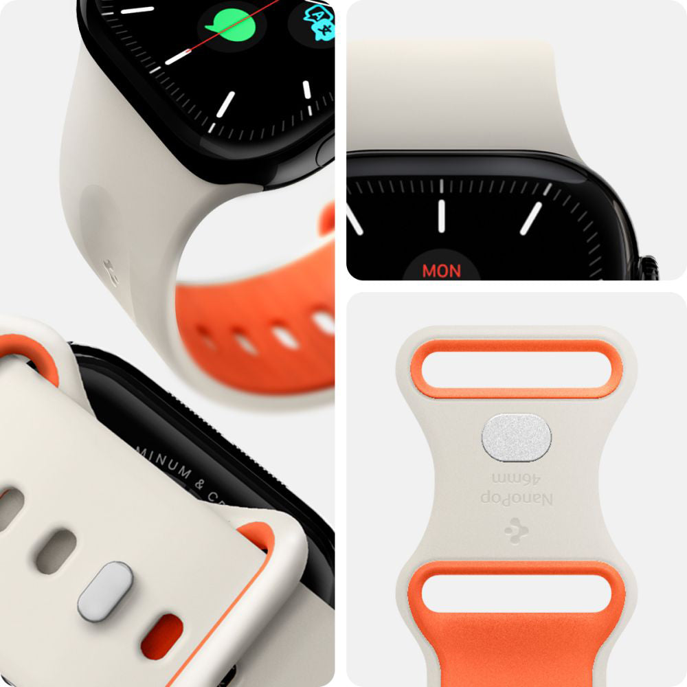 Curea Spigen Nano Pop pentru Apple Watch 42mm / 41mm / 40mm / 38mm Series, Bej