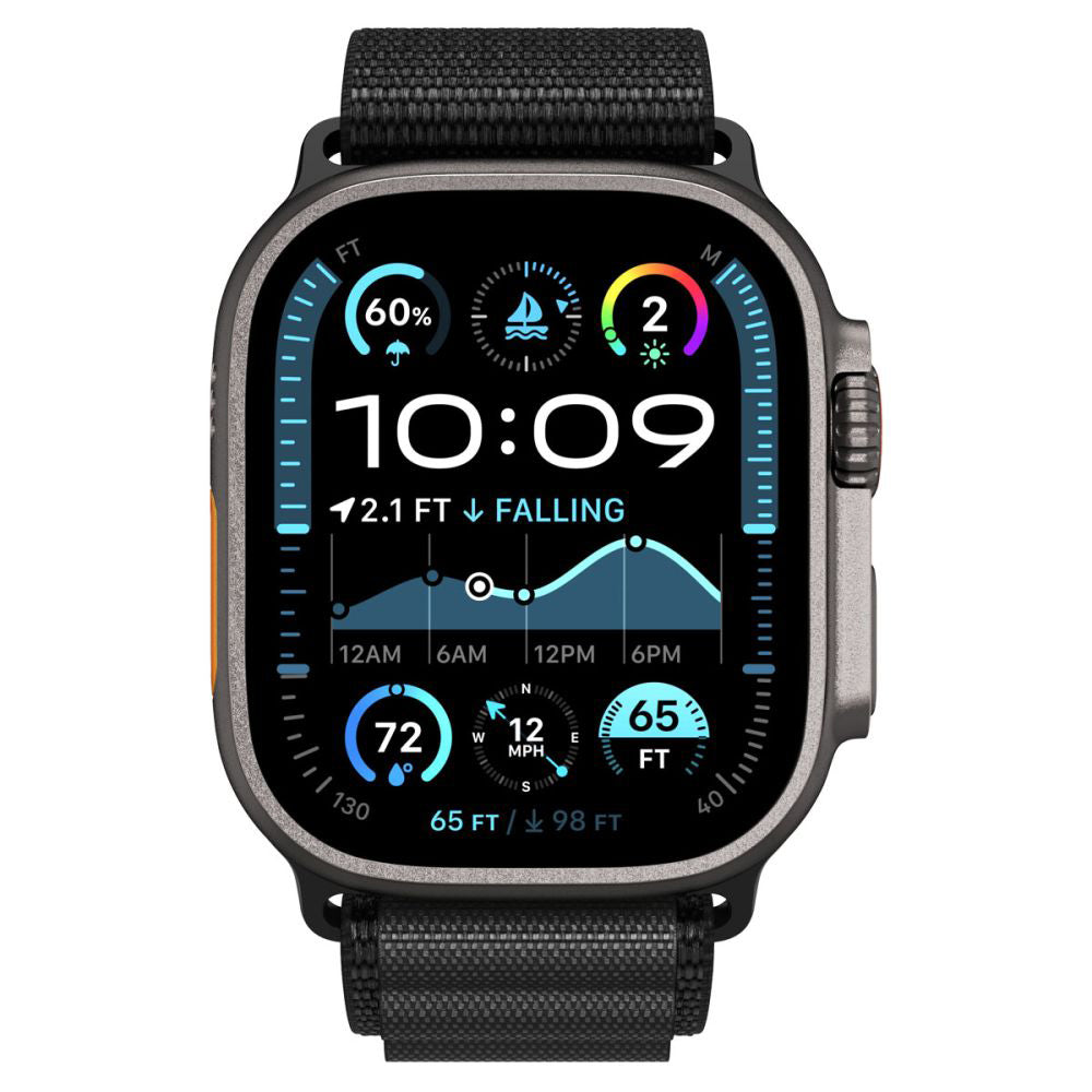 Curea Spigen WBF1 pentru Apple Watch 49mm / 46mm / 45mm / 44mm Series, Neagra AMP10144