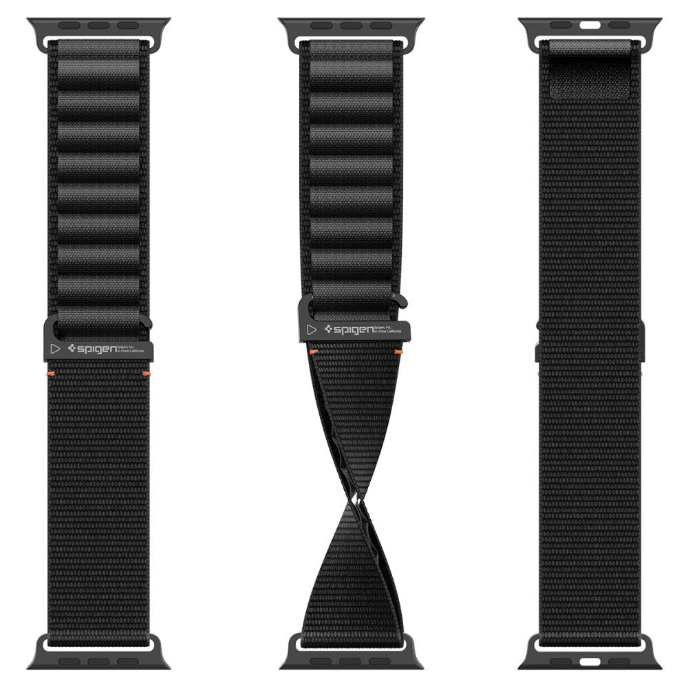 Curea Spigen WBF1 pentru Apple Watch 49mm / 46mm / 45mm / 44mm Series, Neagra AMP10144