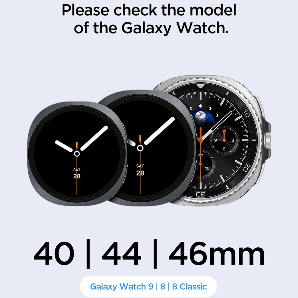 Curea Spigen WBF1 pentru Samsung Galaxy Watch9 / Watch8 / Watch8 Classic Series, Neagra AMP11607
