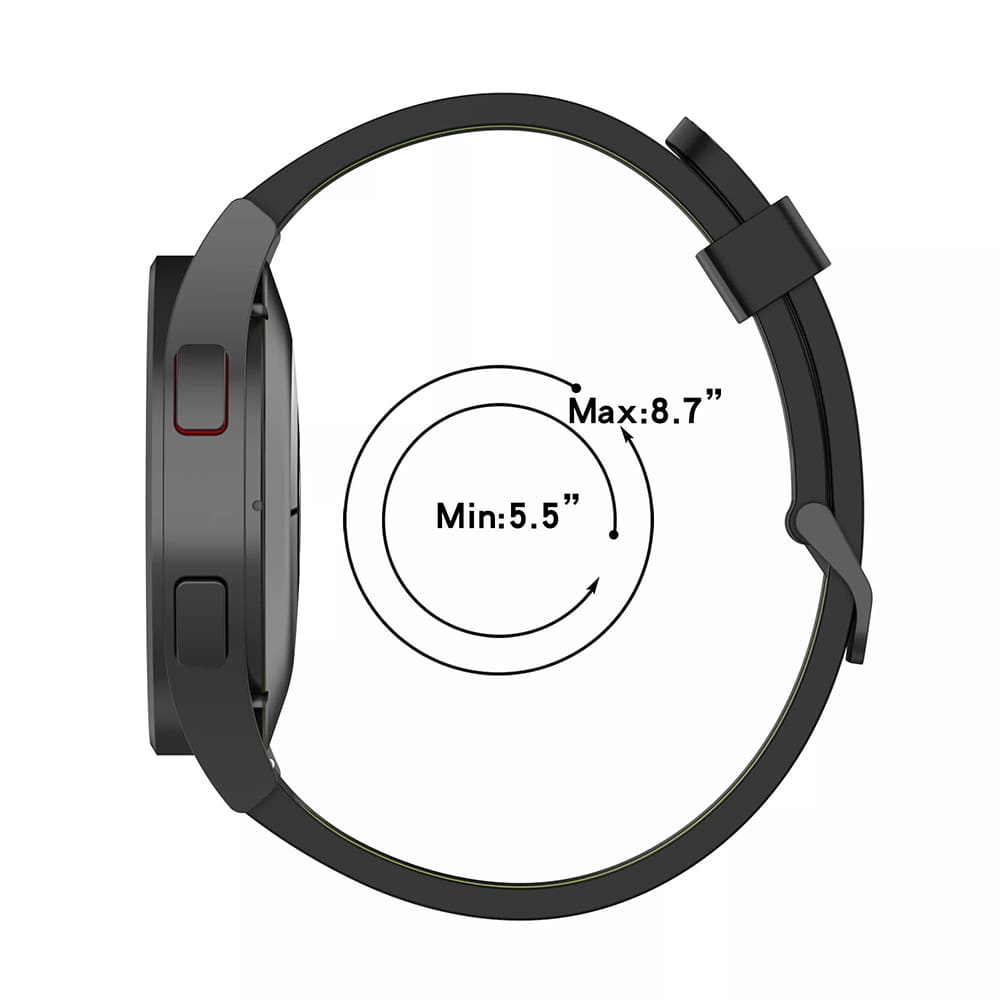Curea Techsuit W002 pentru Samsung Galaxy Watch / Huawei Watch Series, 20mm, Neagra