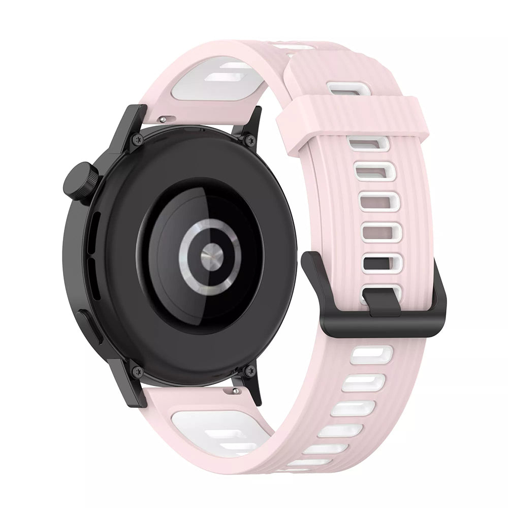 Curea Techsuit W002 pentru Samsung Galaxy Watch / Huawei Watch Series, 20mm, Roz