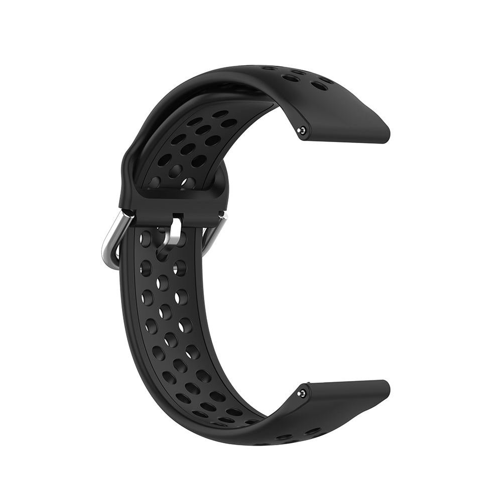 Curea Techsuit W004 pentru Samsung Galaxy Watch / Huawei Watch Series, 20mm, Neagra