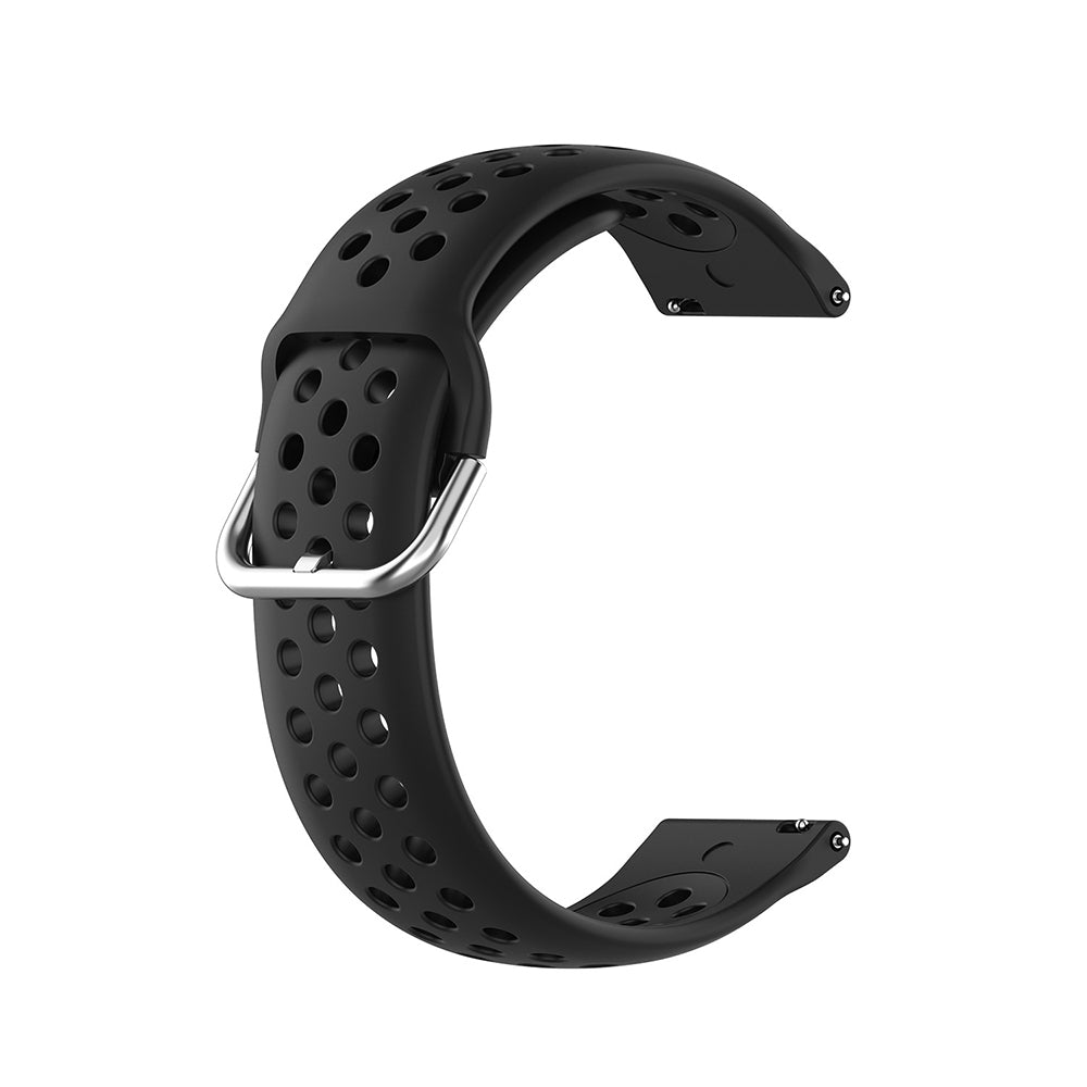 Curea Techsuit W004 pentru Samsung Galaxy Watch / Huawei Watch Series, 20mm, Neagra