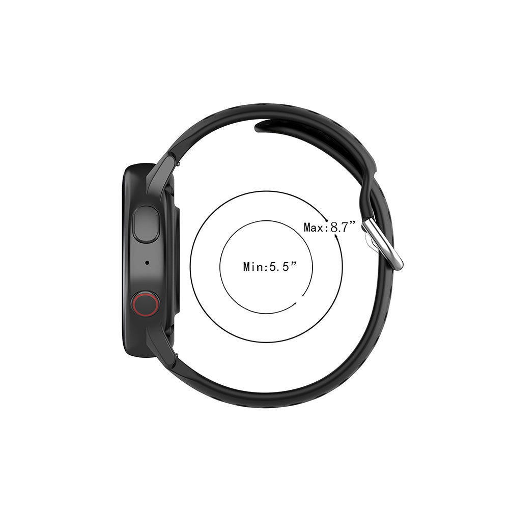 Curea Techsuit W004 pentru Samsung Galaxy Watch / Huawei Watch Series, 20mm, Rosie