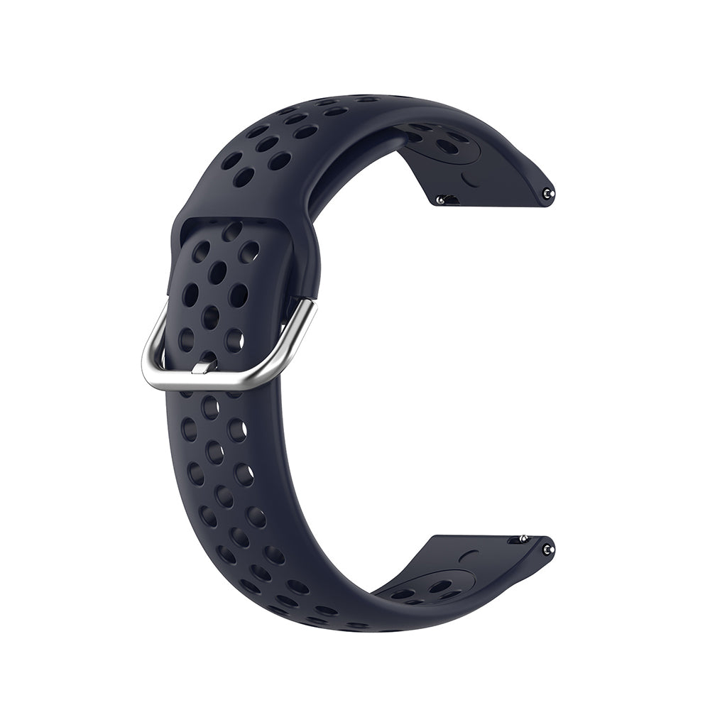 Curea Techsuit W004 pentru Samsung Galaxy Watch / Huawei Watch Series, 22mm, Albastra Inchis