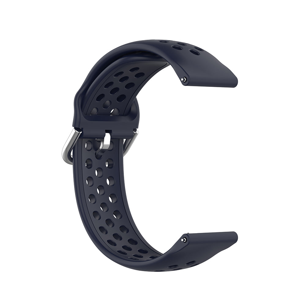 Curea Techsuit W004 pentru Samsung Galaxy Watch / Huawei Watch Series, 22mm, Albastra Inchis