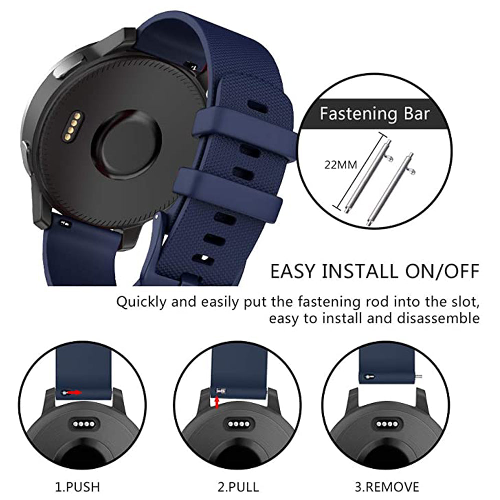 Curea Techsuit W006 pentru Samsung Galaxy Watch / Huawei Watch Series, 20mm, Albastra