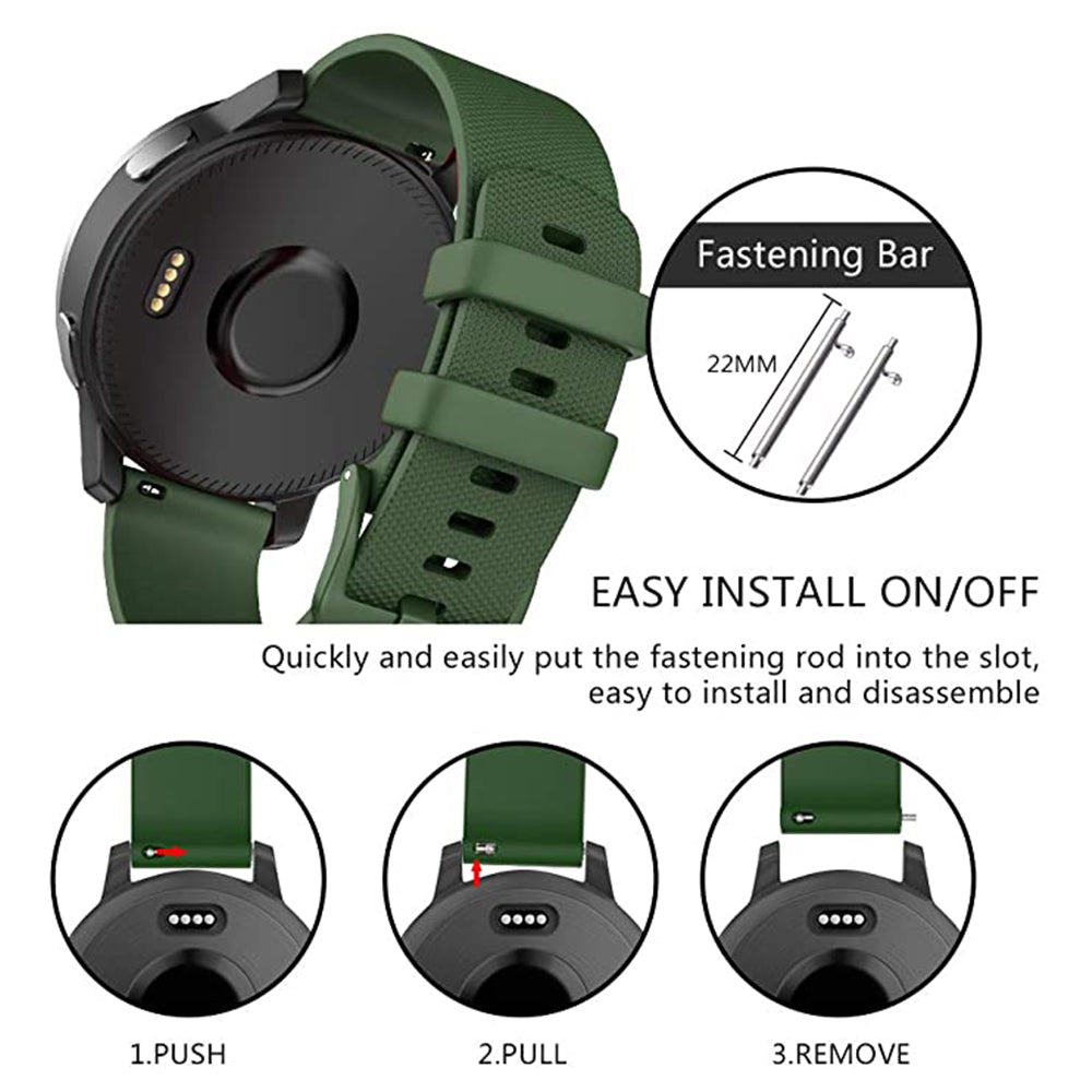 Curea Techsuit W006 pentru Samsung Galaxy Watch / Huawei Watch Series, 20mm, Verde