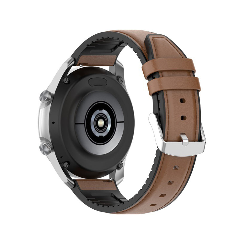 Curea Techsuit W007 pentru Samsung Galaxy Watch / Huawei Watch Series, 20mm, Maro